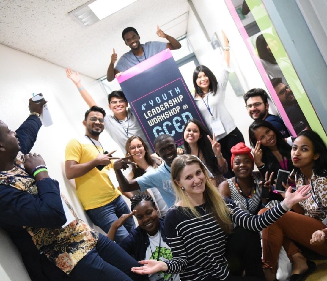 Participants of the 4th Youth Leadership Workshop on Global Citizenship Education celebrating together